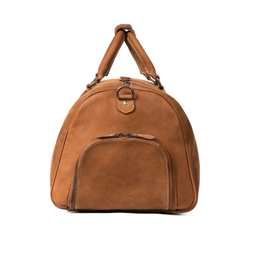 DRAKENSBERG Weekender Finn Cognac Brown  handmade travel bag - Picture 3 of 6